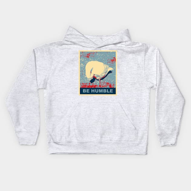 Be Humble Goose With The Head Bowed Kids Hoodie by alcoshirts